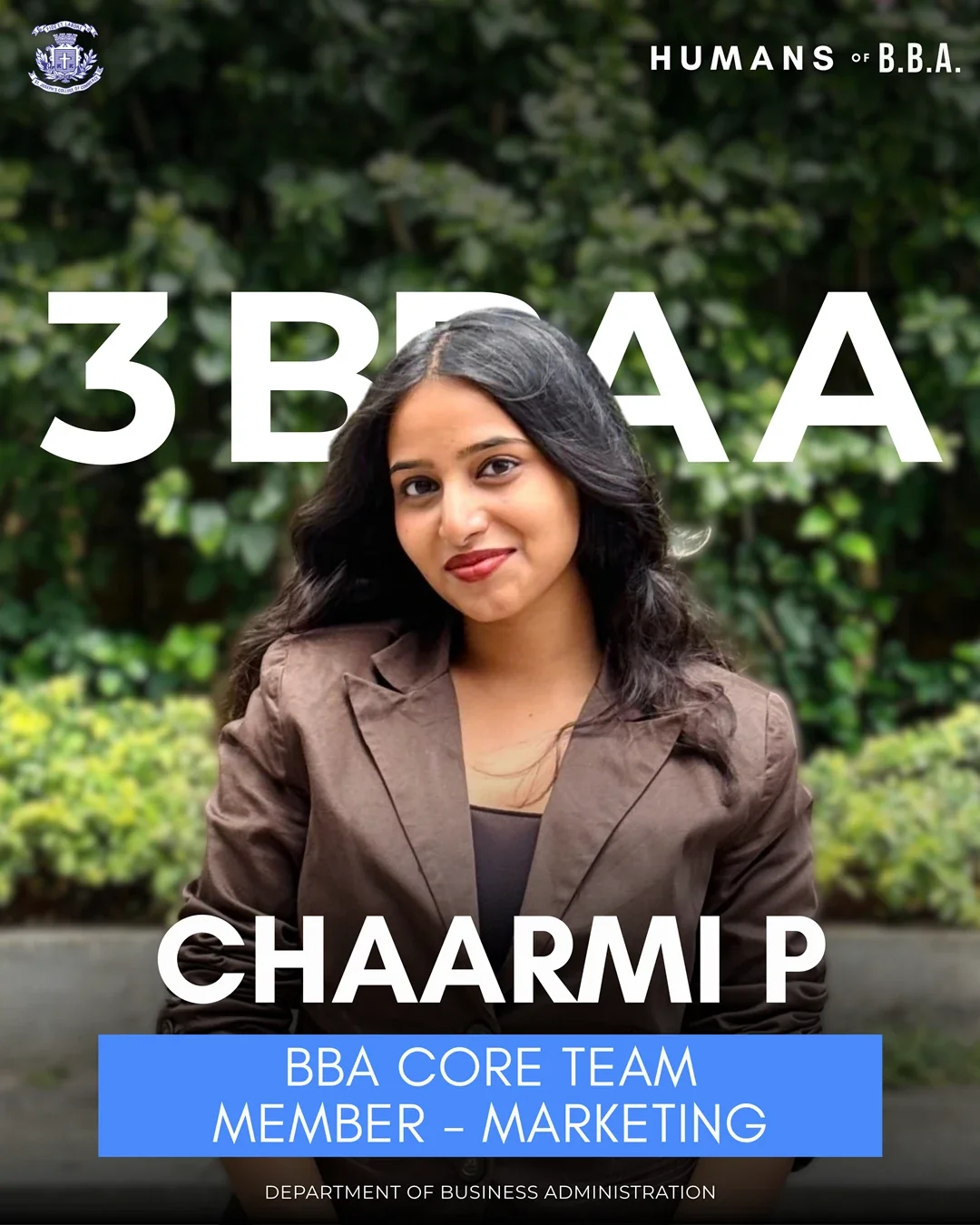 chinmayi-v, 3 BBA A — BBA Core Team Student Marketing Head