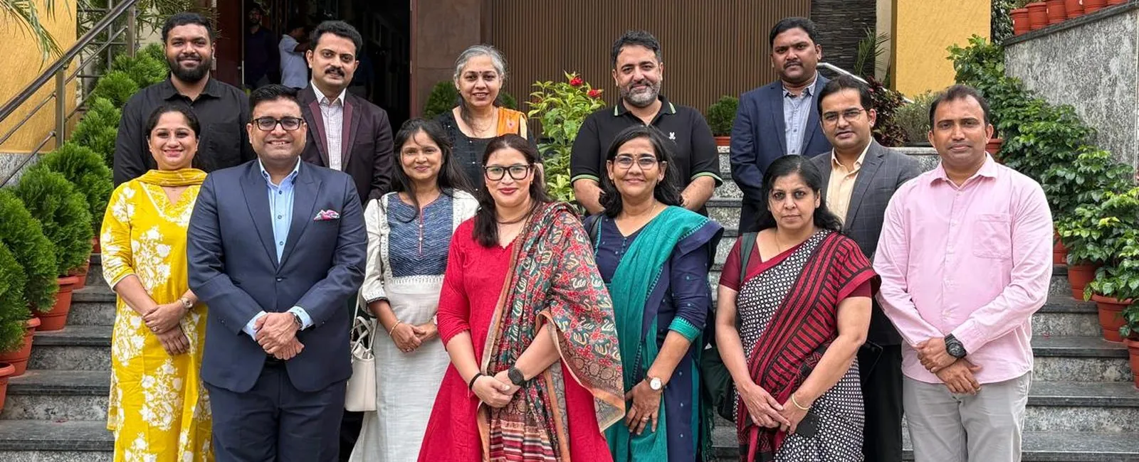 Department faculty with ACCA representatives at the review meeting